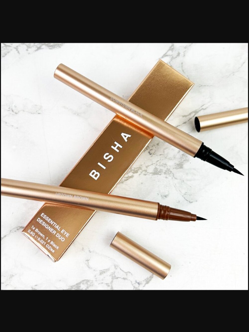 🙌 2/$55 NIB BISHA Essential Eye Designer Duo Uptown Brown Downtown Black $58.0